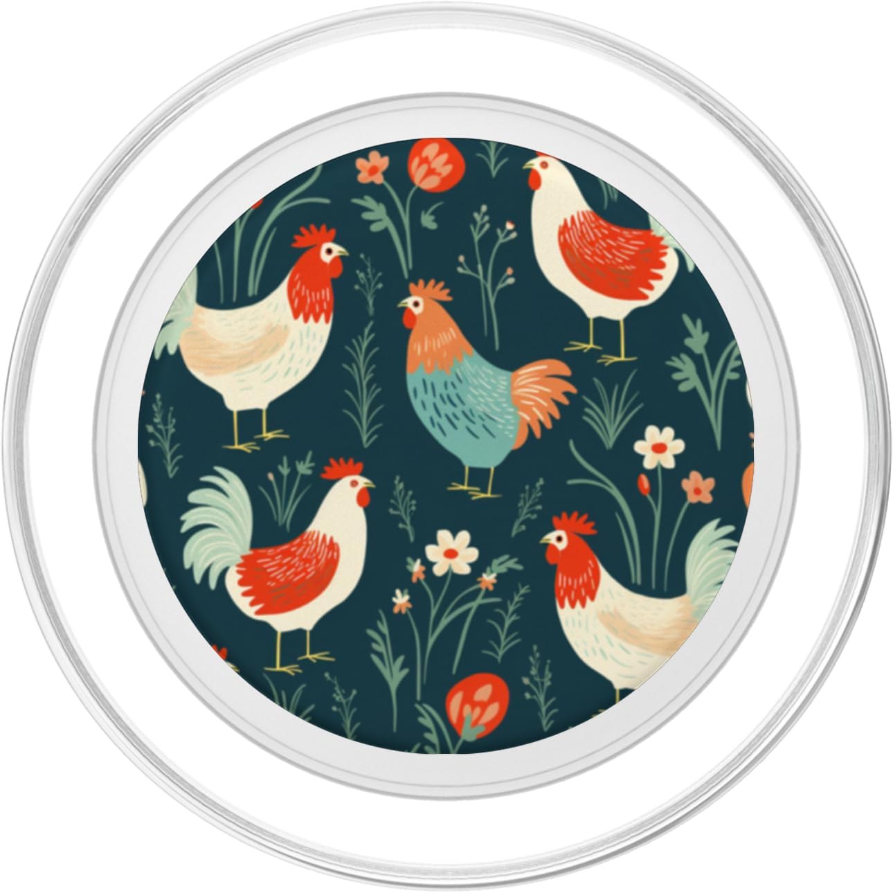 Adorable Hen Pattern PopSockets MagSafe PopGrip for iPhone