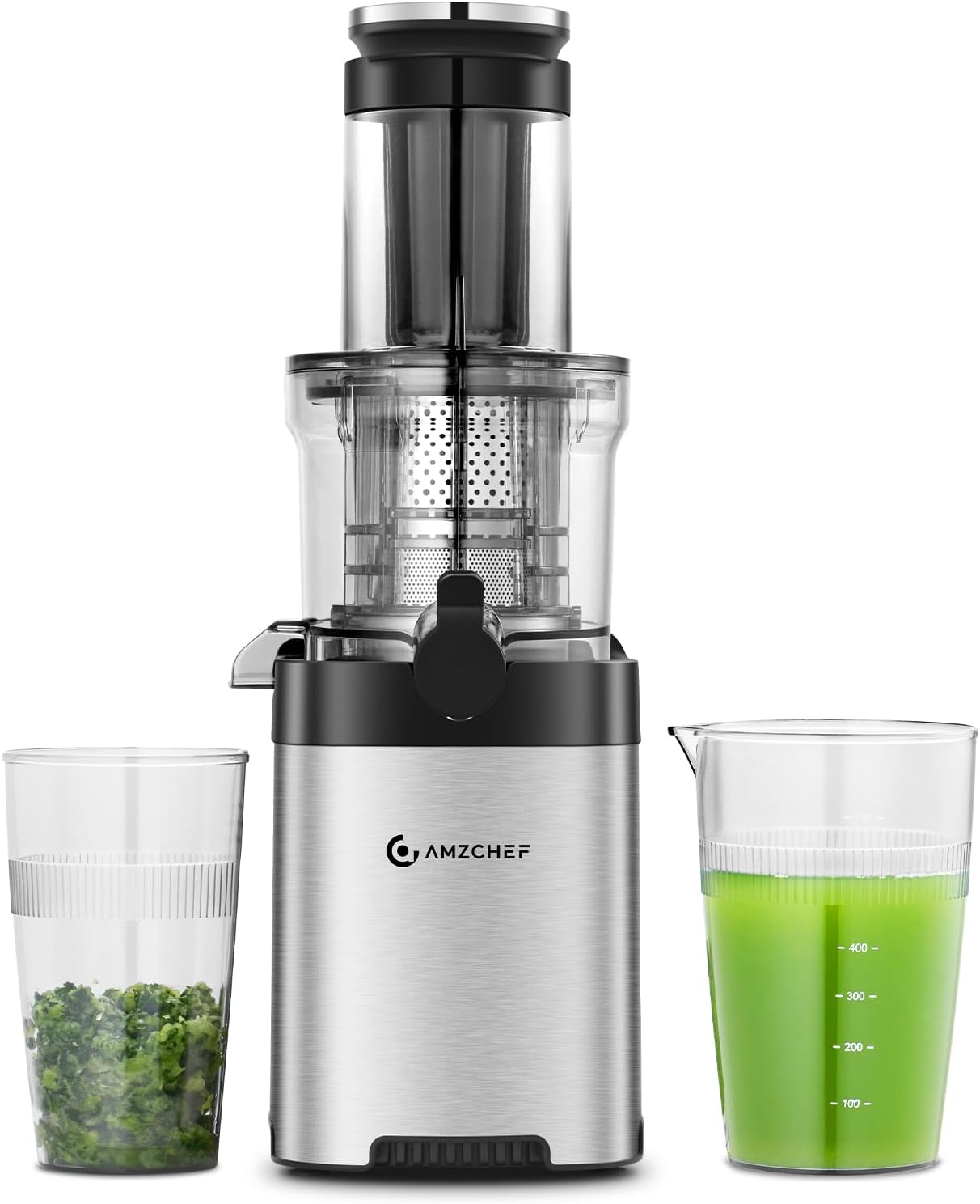 AMZCHEF Cold Press Juicer Juicer Machine with Large Feed