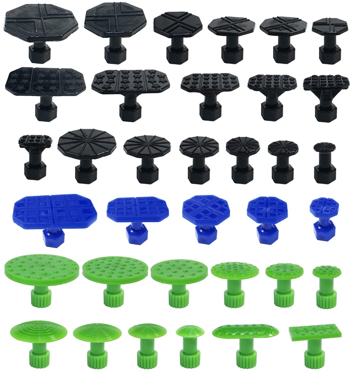 35Pcs Car Body Paintless Dent Removal Kit Puller Tabs Dent Repairs Tool Set Suction Cup Glue Tabs Auto Dent Puller with Hail Dent Removal Kit