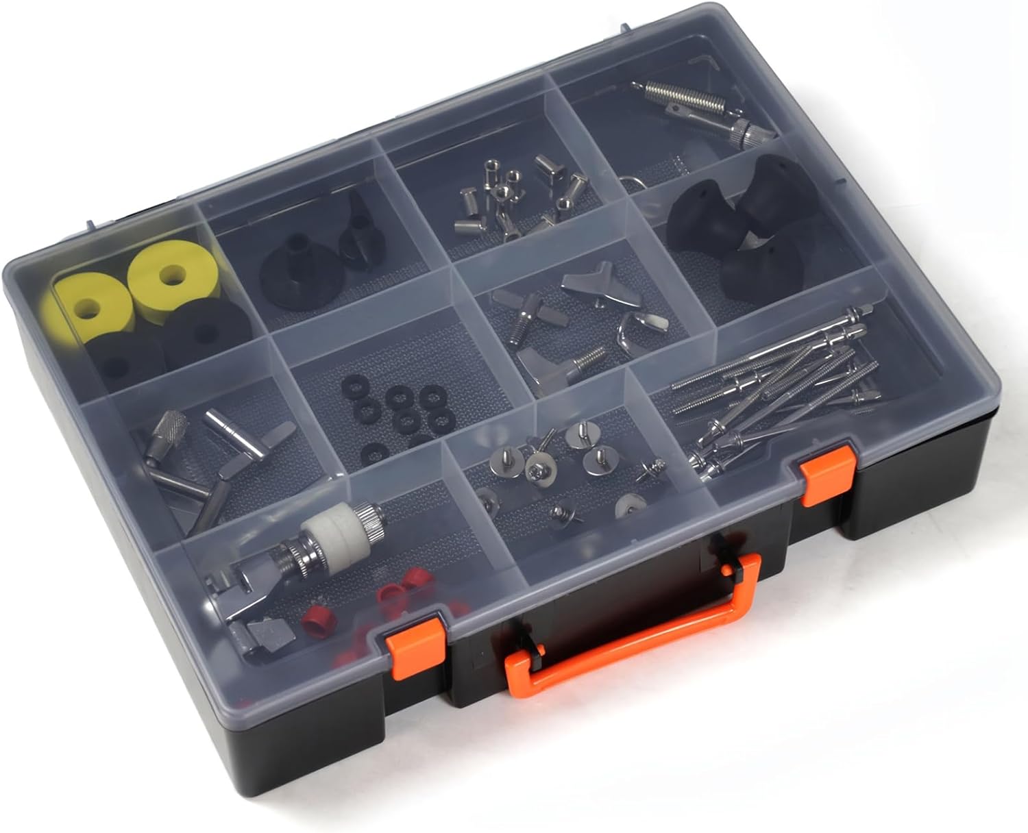 Drum Accessory Kit with Carrying Case – 71 PCS Drum Set Replacement Parts & Tools for Drummers – Includes Drum Keys, Hi-Hat Clutch, Snare Wire, Cymbal Felts, Screws – Gig-Ready Suitcase