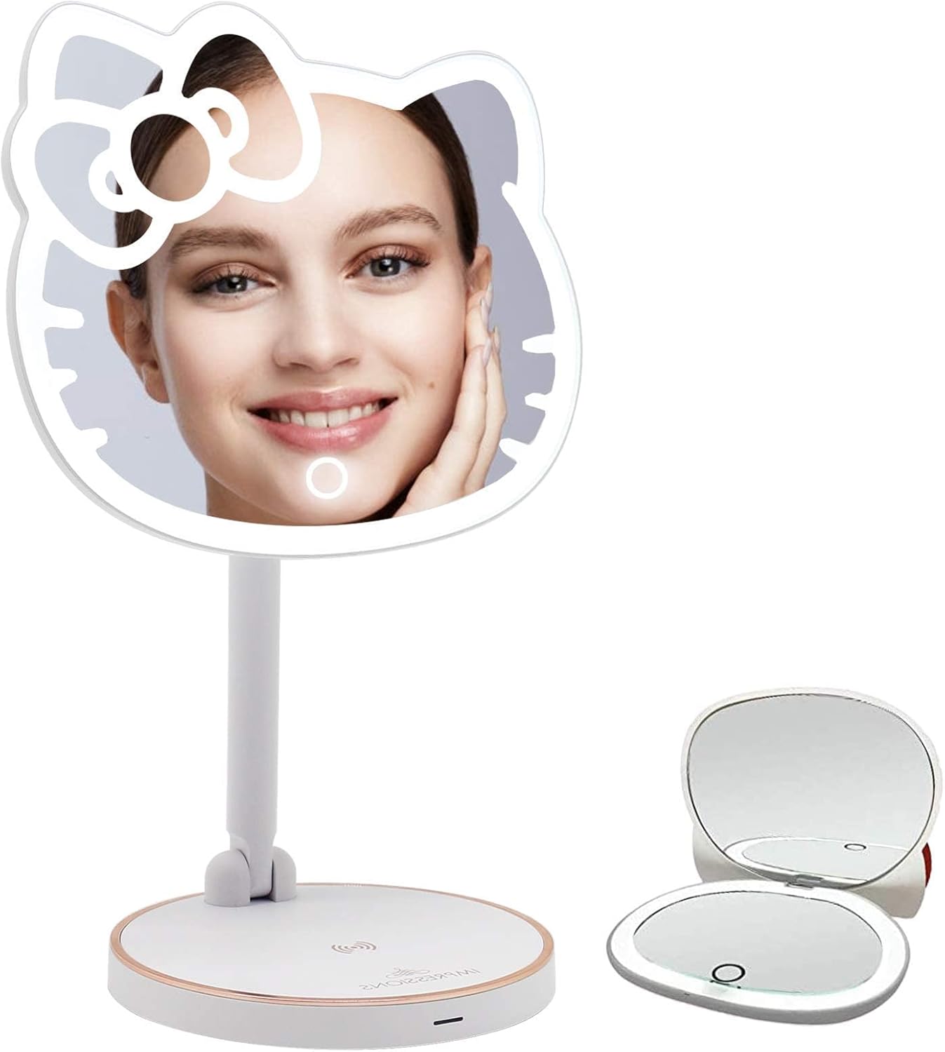 Amazon.com: Impressions Vanity Hello Kitty Rechargeable Makeup Mirror Bundle, Vanity Mirror Set ...