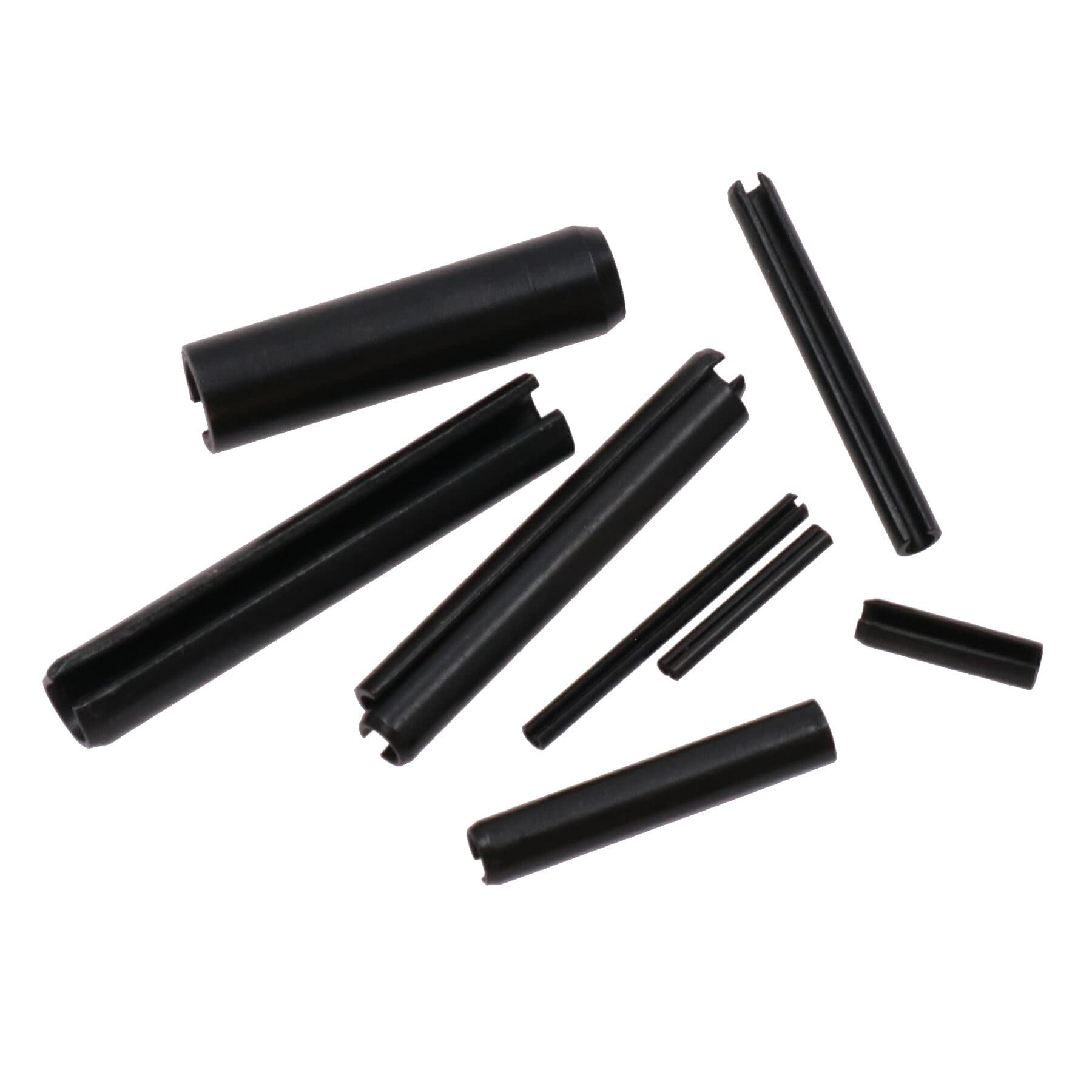 Roll Pin Assortment Set – 120pc, 15 Sizes From 1.6mm To 9.5mm, Spring Tension Pins, CR-V Steel, Black Plated-621181