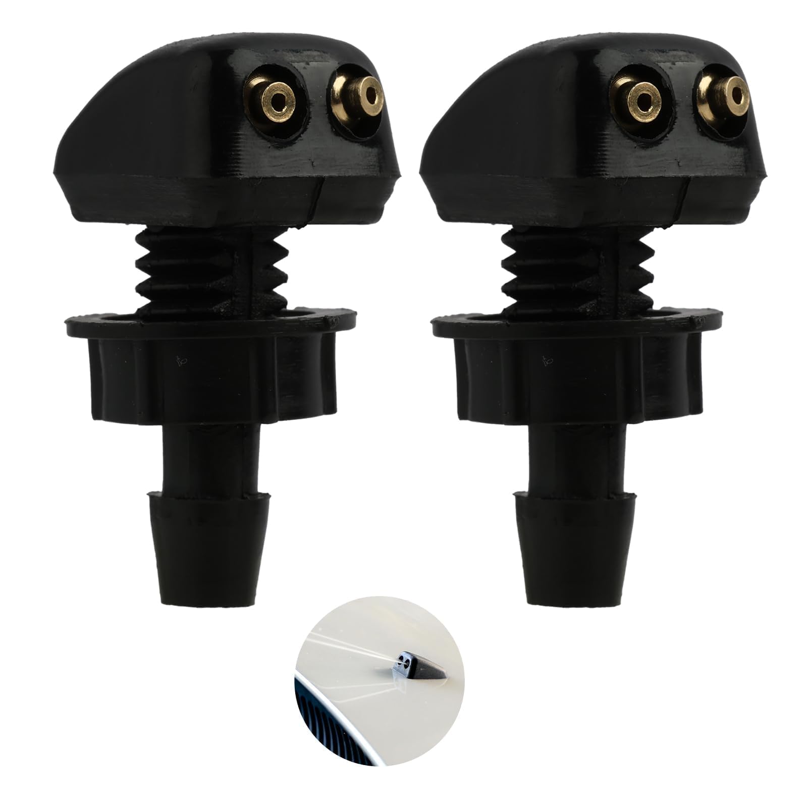 Kit Ugelli Lavavetri Auto - 2 Pezzi Con Doppio Foro Per Getto Preciso E Pulizia Parabrezza - Foto 7