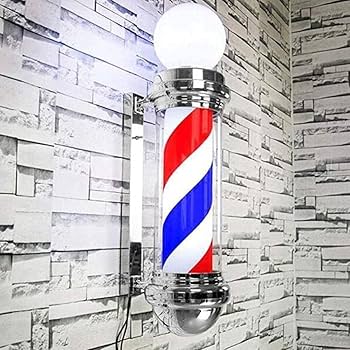 バーバーショップスタイル壁掛けランプ Amazon.co.jp: バーバーショップ屋外ターンライト 回転 LED 灯