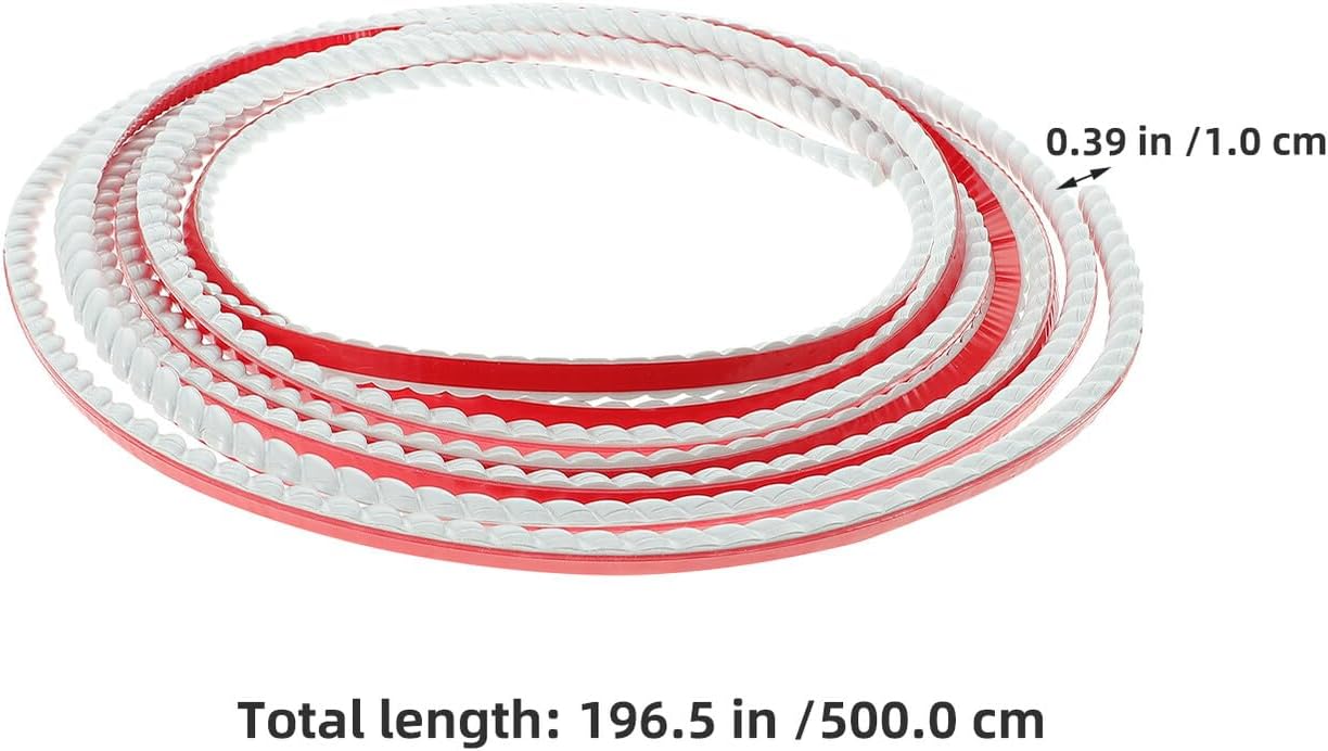 2 Rolls 10mm X 5m White Flexible Self Adhesive Border Trim for Mirror Frame Edge, Waterproof Peel and Stick Decorative Wall Molding Strip for Kitchen Bathroom Home Decor