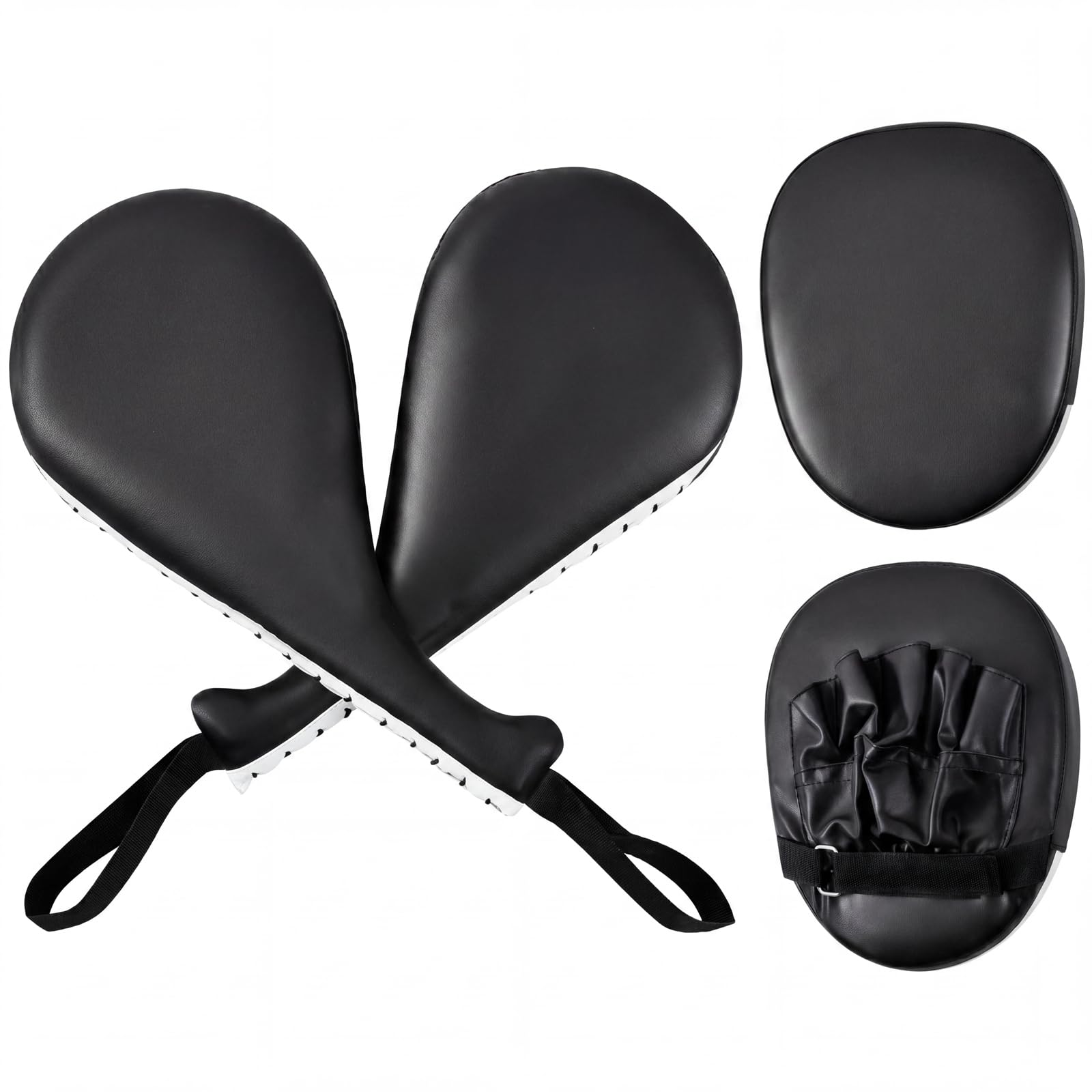 Poen 4 Pcs Taekwondo Kick Pads with Mitts Double Kick Paddle