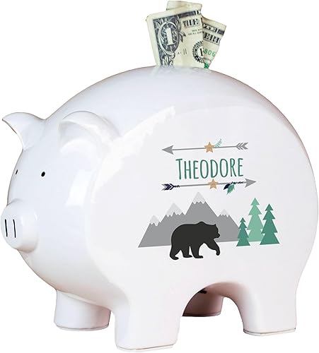 Alcancía personalizada para niños (oso de montaña)