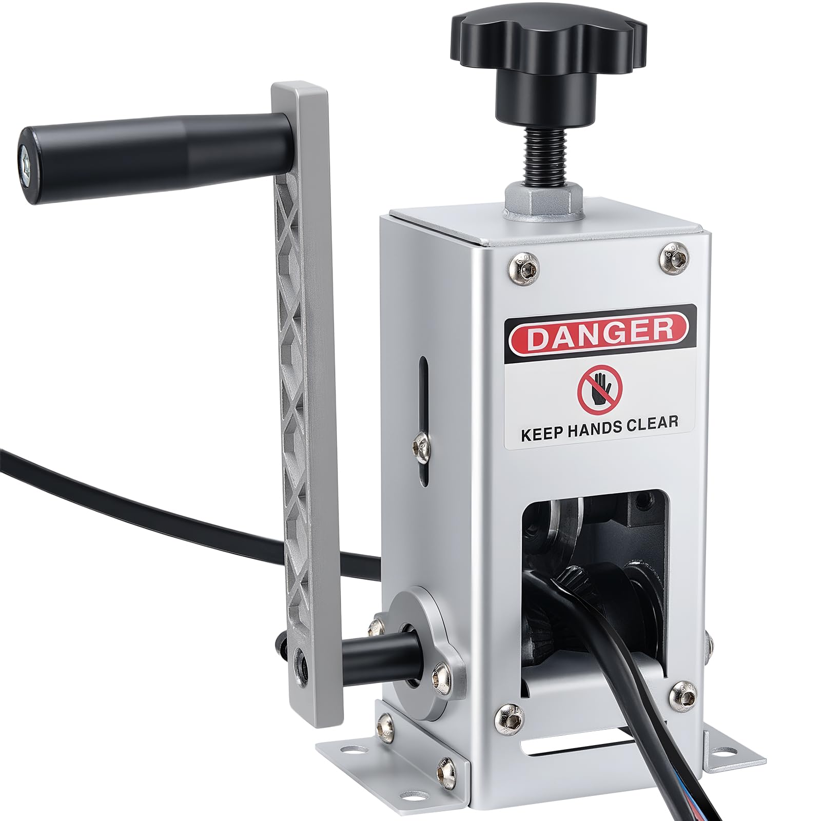 VEVOR Máquina Pelacables Manual 1,5-30 mm de Diámetro, Pela Cables con Manivela o Taladro, Herramienta para Pelar Cables de Cobre, Marco Q235 de Alta Resistencia para Recolectar Chatarra de Cobre