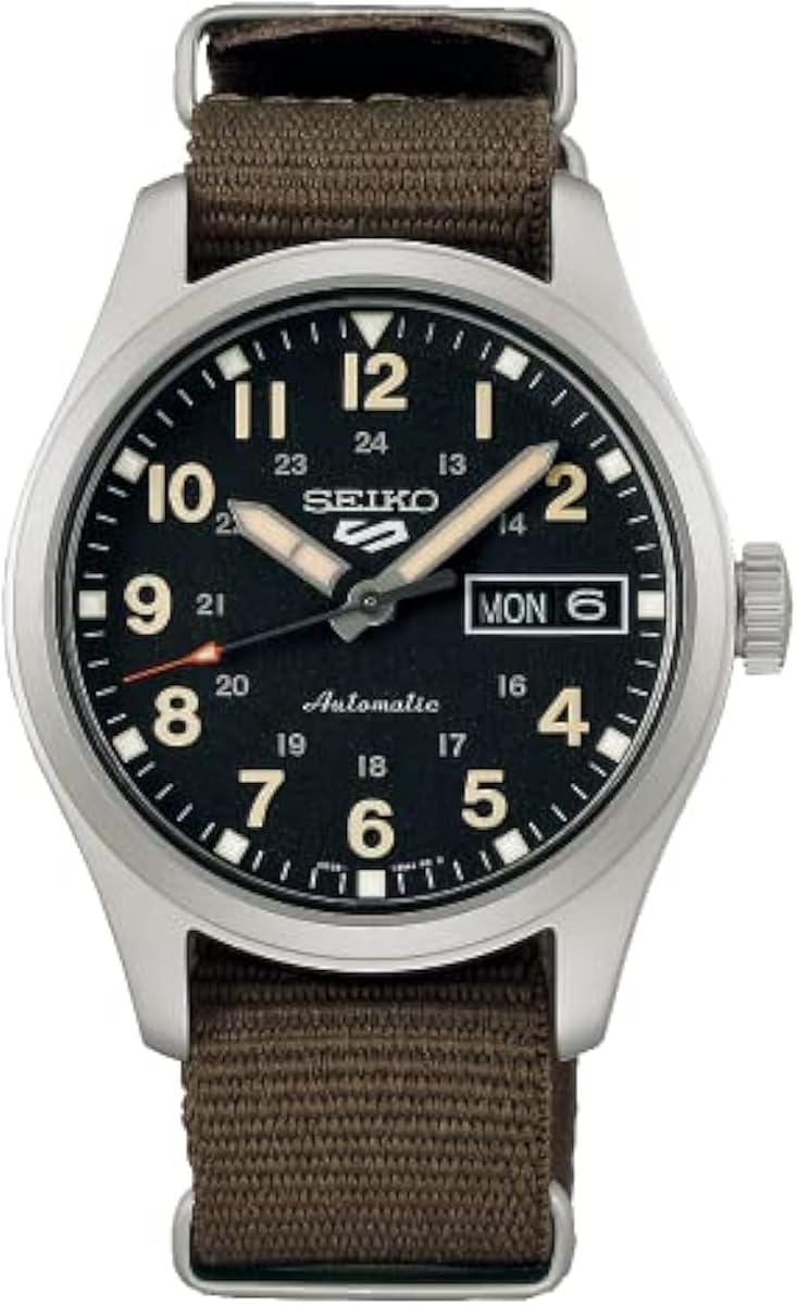 Reloj unisex SEIKO 5 Sports automático con esfera negra SRPJ85
