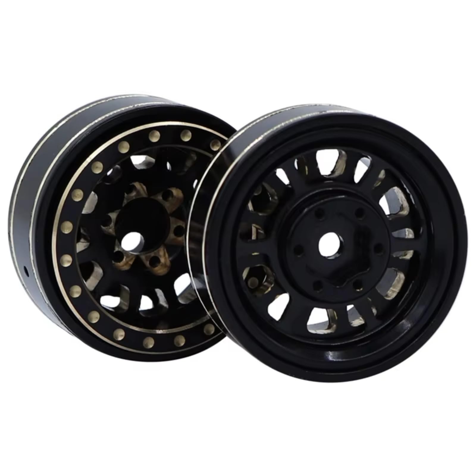 Compatibile Con TRX4M Per Axial Per SCX24 Per FCX24 1/18 1/24 RC Crawler Sostituzione 4 Pezzi 1.0 Più Cerchione Beadlock In Ottone Mozzo Ruota RC Modifiche Modelli