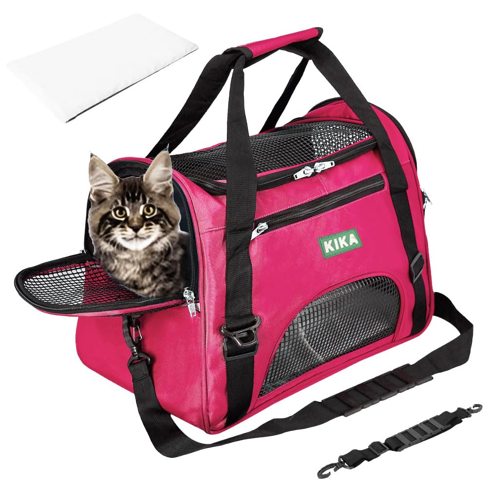 KIKA Pets Carrier for Cat Dog Rabbit Birds, Portable Folding Breathable Pet Carrier, Suitable for Small Dogs, Shihtzu, Puppies, Kittens and Medium-Sized Cats (Hot Pink Color) (Large Size,L) (B0CXF1Q3CG) Amazon Price History, Amazon Price Tracker