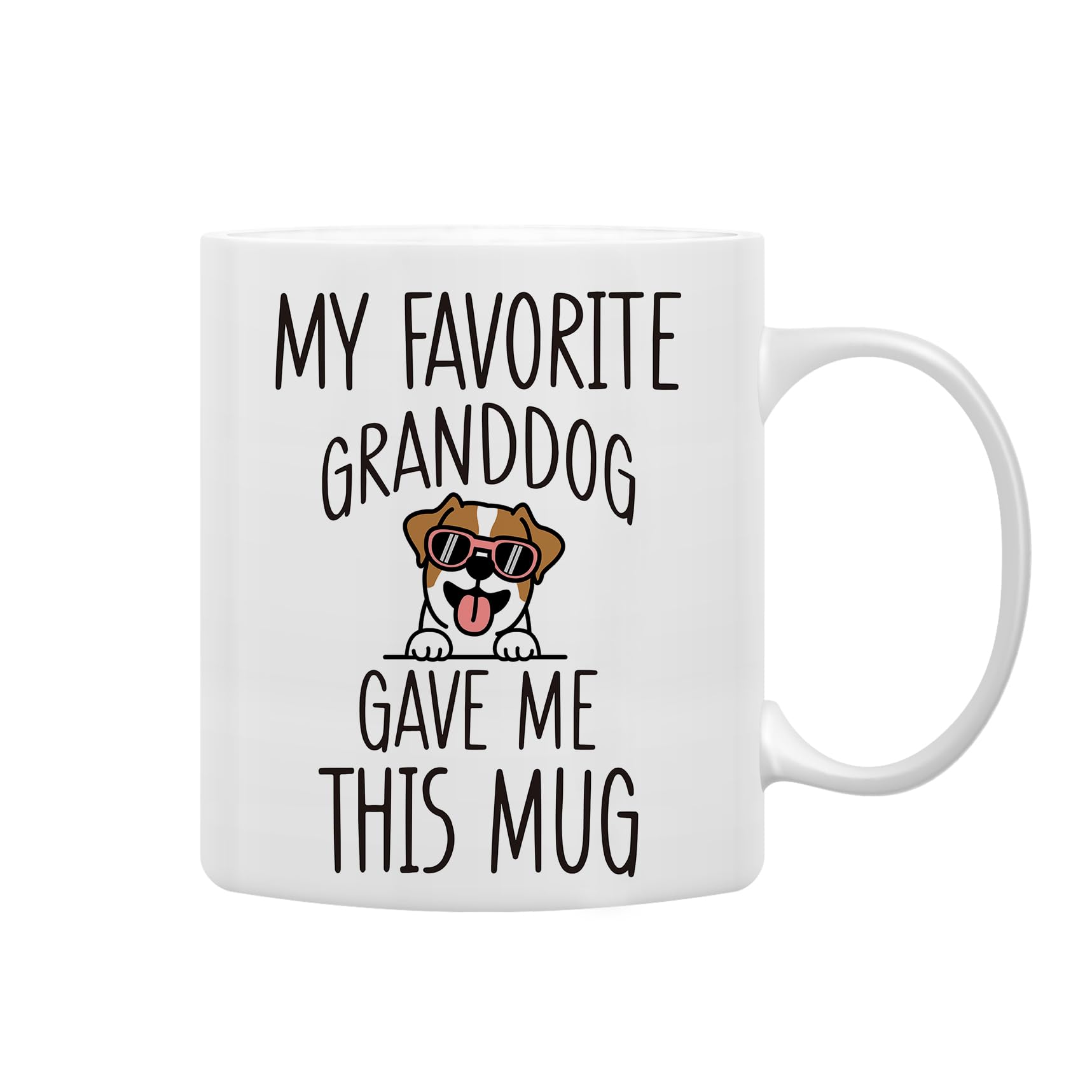 QASHWEY Jack Russell Terrier Dog Grandma Gifts Mug, Funny Jack Russell Terrier Dog Owner Coffee Mug Tea Cup Gifts for Grandma Grandpa, My Favorite