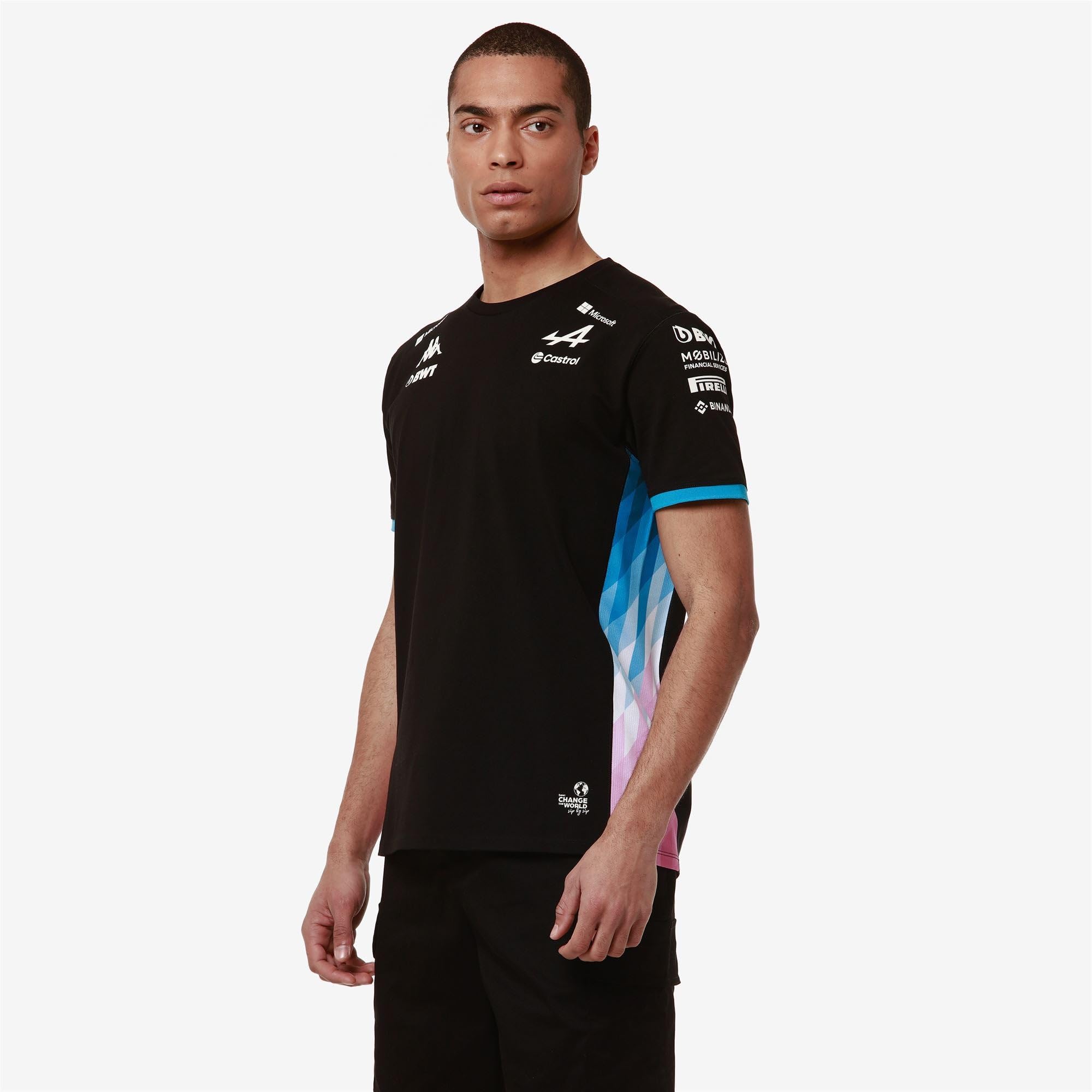 Kappa - T-Shirt, Uomo, Cotone, Racing, Modello: Adiry Alpine F1