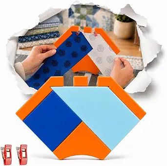 Quilt Binding Folding Tool, 2.25 Inch Bias Tape Alignment Guide with Clips