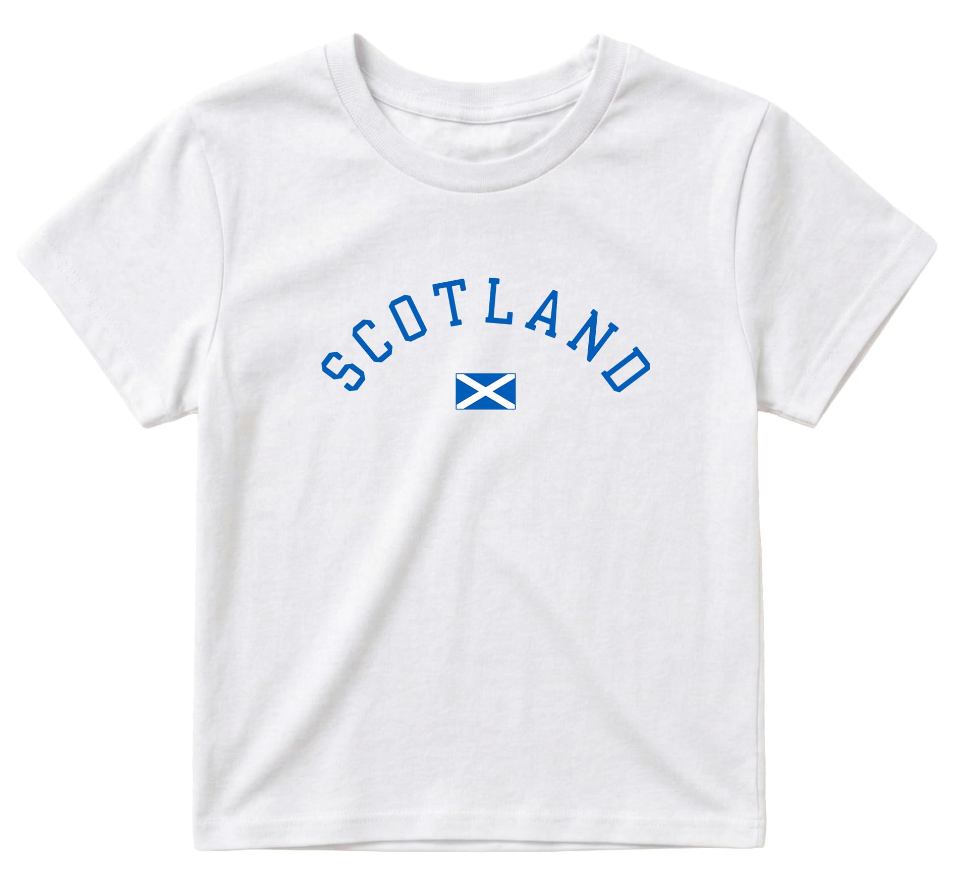 Sanfran Clothing Scotland Baby Tee T-Shirt Top Scottish World Football Shirt Country Soccer Team 2026 Womens Flag Varsity Shirt White - Large