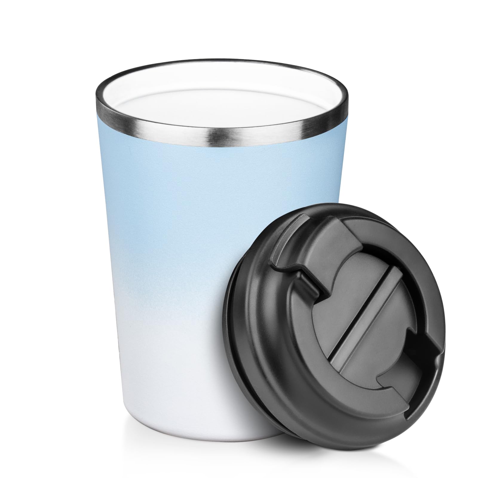 MEZMUT 12 oz Coffee Mug Tumbler Internal ceramic coating Stainless Steel Vacuum Tumbler Travel Mug Spill Proof with Lid Proof Thermos Cups for Hot and