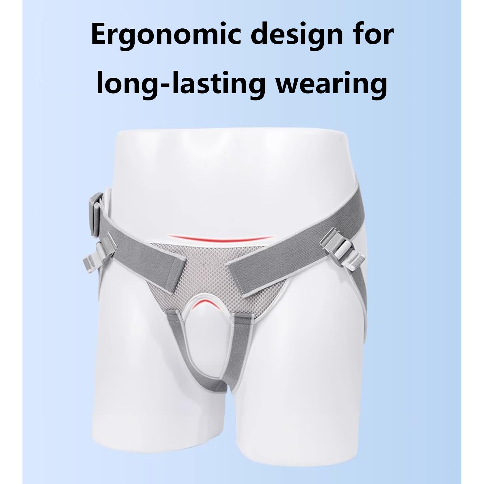 Ernia Inguinale Uomo, Cintura Per Ernia Inguinale, Cinto Erniario, Cuscinetto di Compressione Rimovibile, Cintura di Supporto Per Ernia con Fascia Elastica Regolabile, Allevia Il Disagio ernia(Large)