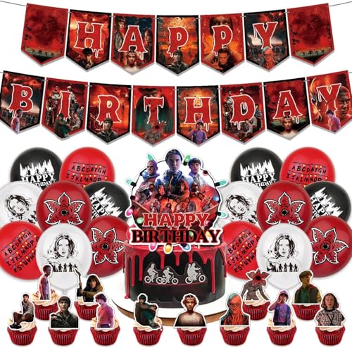 Birthday Party Decorations Supplies Include Happy Birthday Banners Cupcake Toppers Balloons