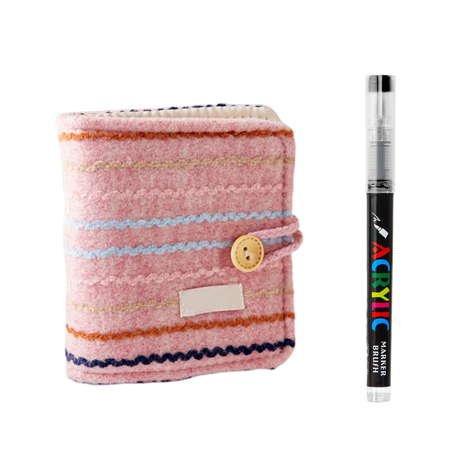 EHFOGJ 1 Photo Album And 1 Pen, Small Fragrant Wind Woven Palace Grid Card Book, Small Size Photo Storage Book