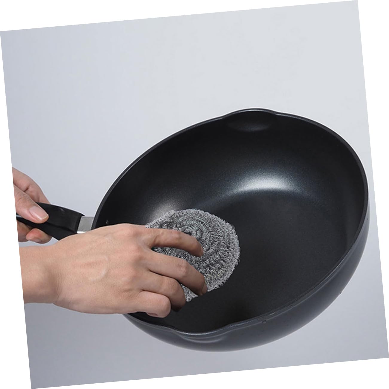 Gatuida 20 Piezas de Fregadores de Acero Inoxidable para Ollas y Sartenes, No Dañan la Superficie, Reemplazables, Adecuado para Limpieza en Cocina