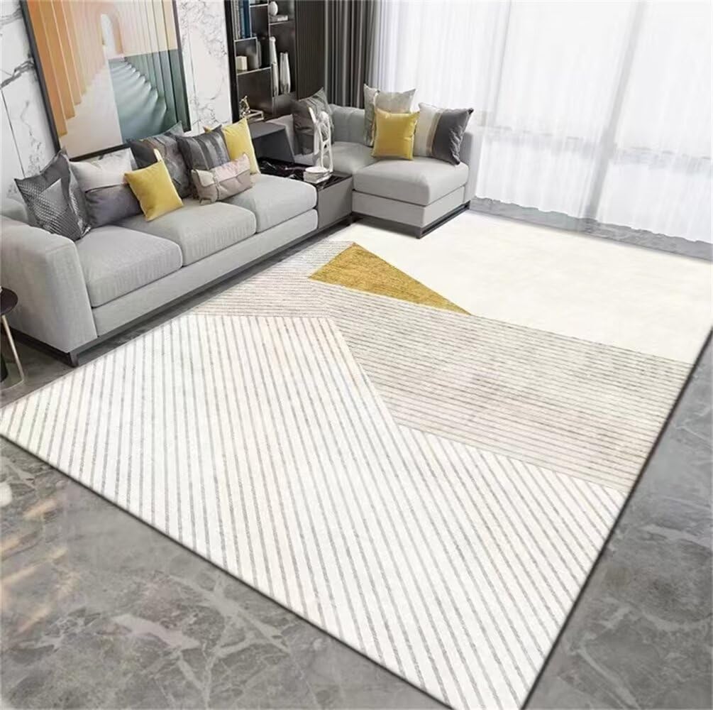 Tapis lavable pour chambre enfant et grand salon moderne gris 180x230
