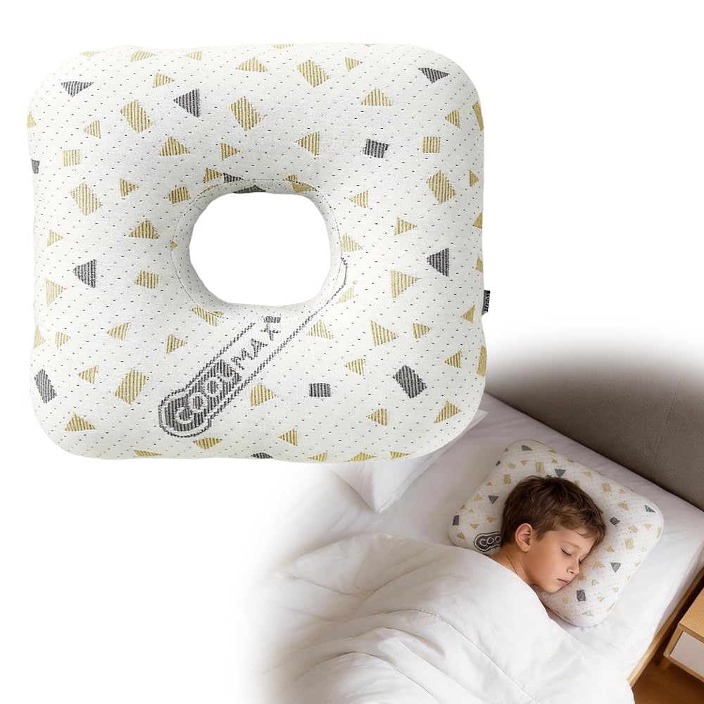 Wxeadu Piercing Pillow, Ear Piercing Pillow, Adjustable Earring Guard Inflammation, Washable Perforated Ear Pillows with Hole for CNH and Ear Pain Side Sleepers, Avoid earpain from pressing (B)