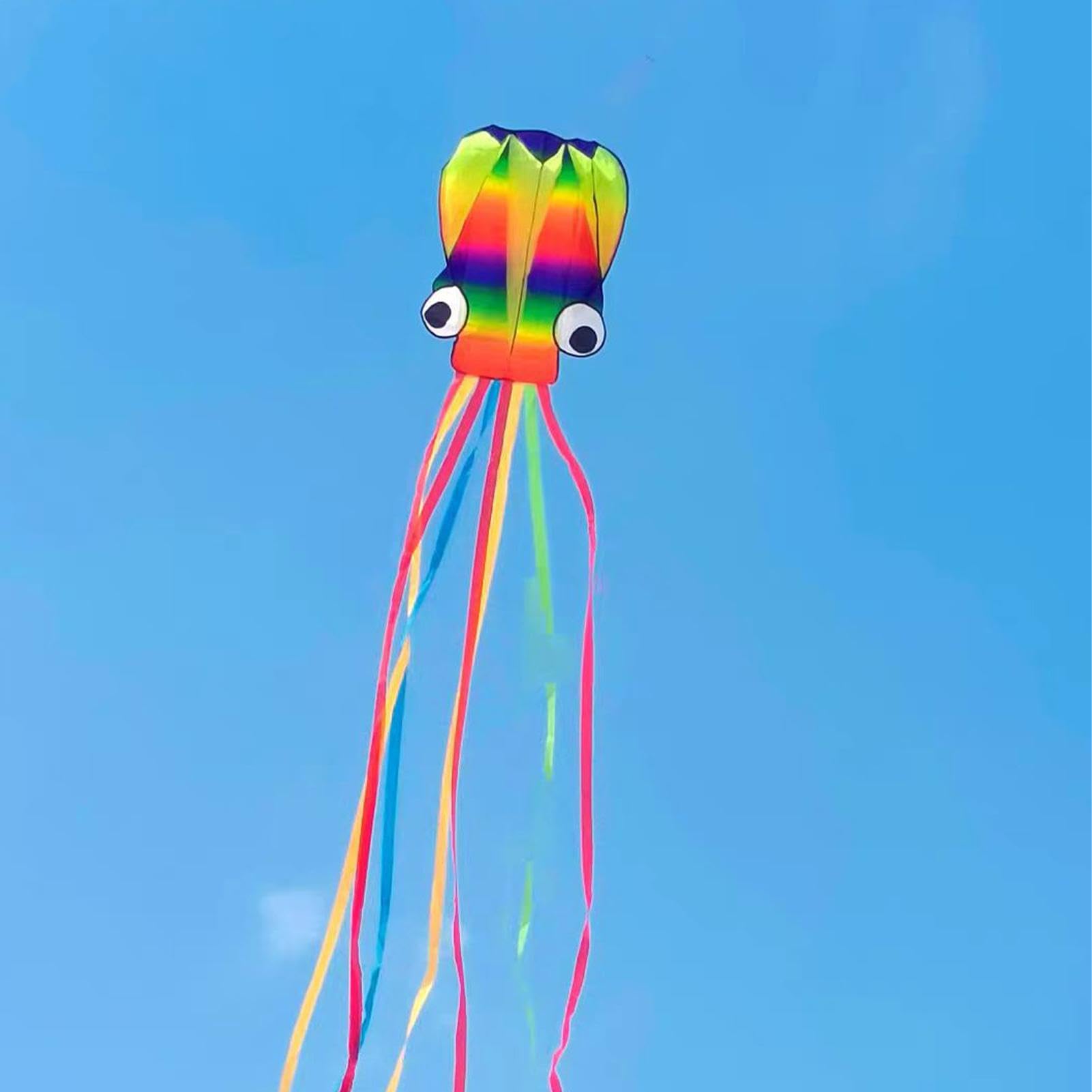 Oprogramowanie ośmiornica latawców, latawiec Octopus Rainbow, Ogromny miękki latawiec ośmiornicy z długimi ogonami, Przenośne składane plażowe gry rodzinne dla dzieci, chłopców, dzieci, dziewcząt