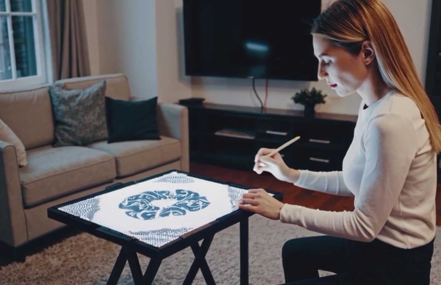 Extra Large Upgraded A1 LED Light Pad with Dual Scale (cm & inch), Ultra-Slim LED Light Box (35.4" × 23.6") for Diamond Painting, Tracing, Sewing, Sketching & Diamond Art