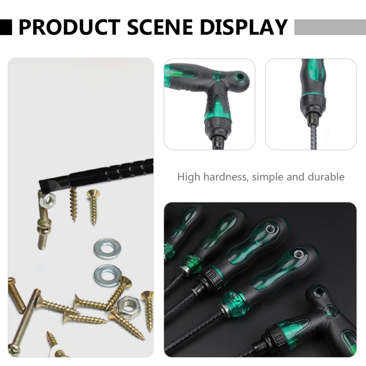 Set Di Cacciaviti A Cricchetto Telescopici in Acciaio Impugnature Ergonomiche Antiscivolo Per Riparazione E Smontaggio Utensili