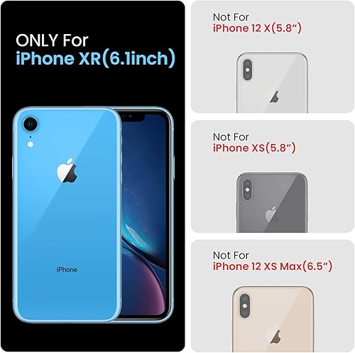 Miniatura 7 de FireNova Funda para iPhone XR, silicona mejorada bordes cuadrados y protección de cámara funda para teléfono con forro de microfibra suave