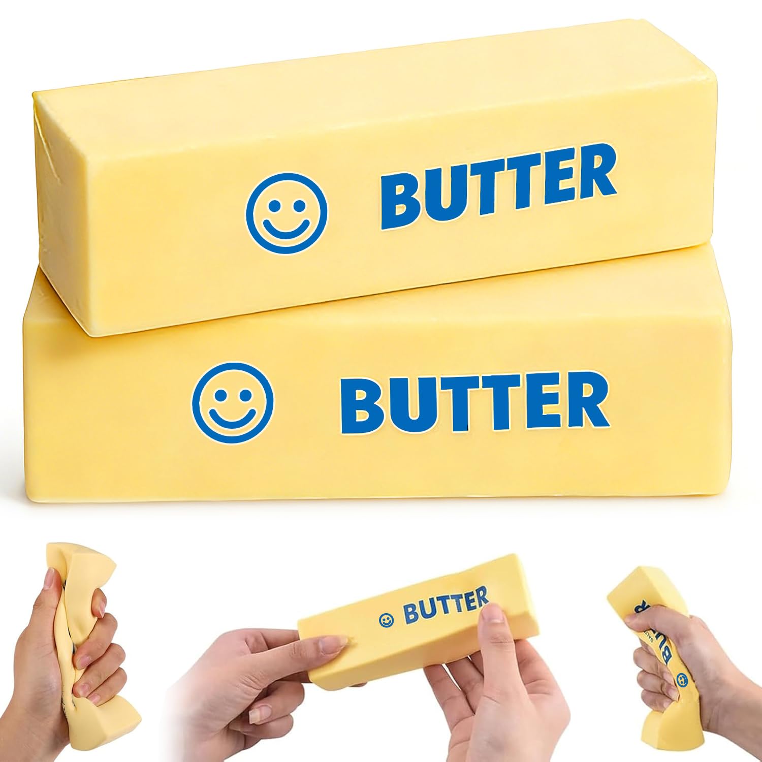 Butter Squishy Toy, Slow Rising Fidget Toy, Soft PU Butter Stick Squishy for Anxiety Relief, Squeeze Toy for Kids and Adults for Office and Home — image 1