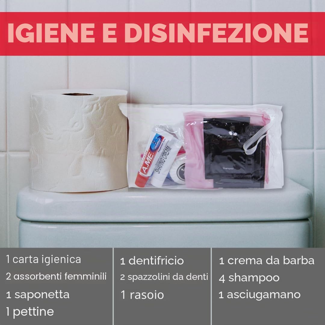 Essentials Kit di sopravvivenza completo Deluxe per 2 e 4 persone, Bug-Out-Bag, kit di emergenza per incendi, uragani e altri disastri naturali