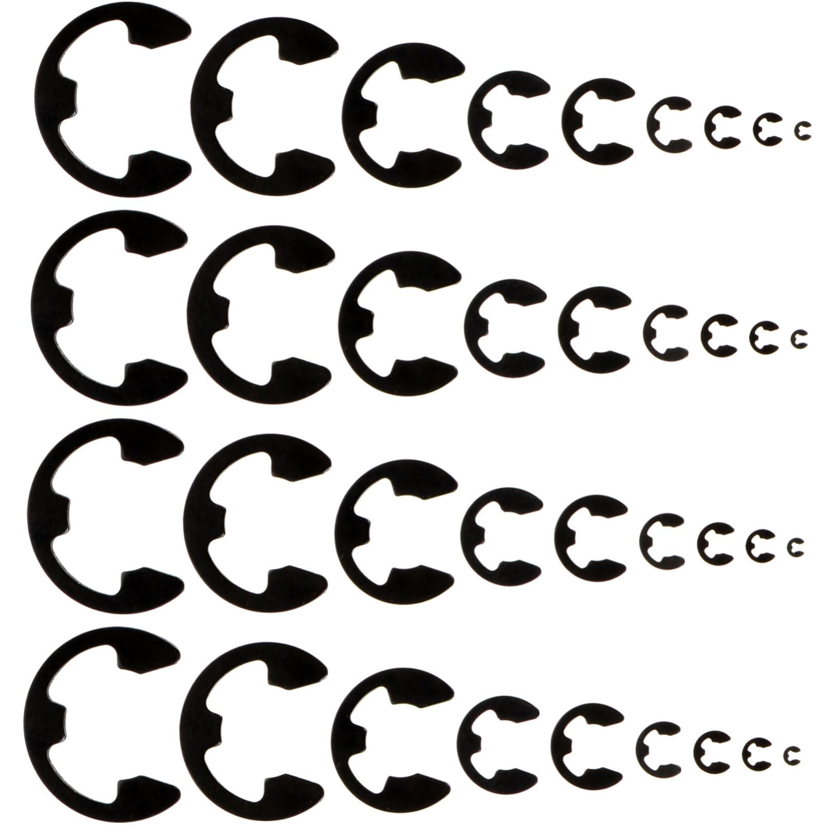 Unomor Snap Ring Set 328pcs External Circlip in Storage Case for Easy Access Protection