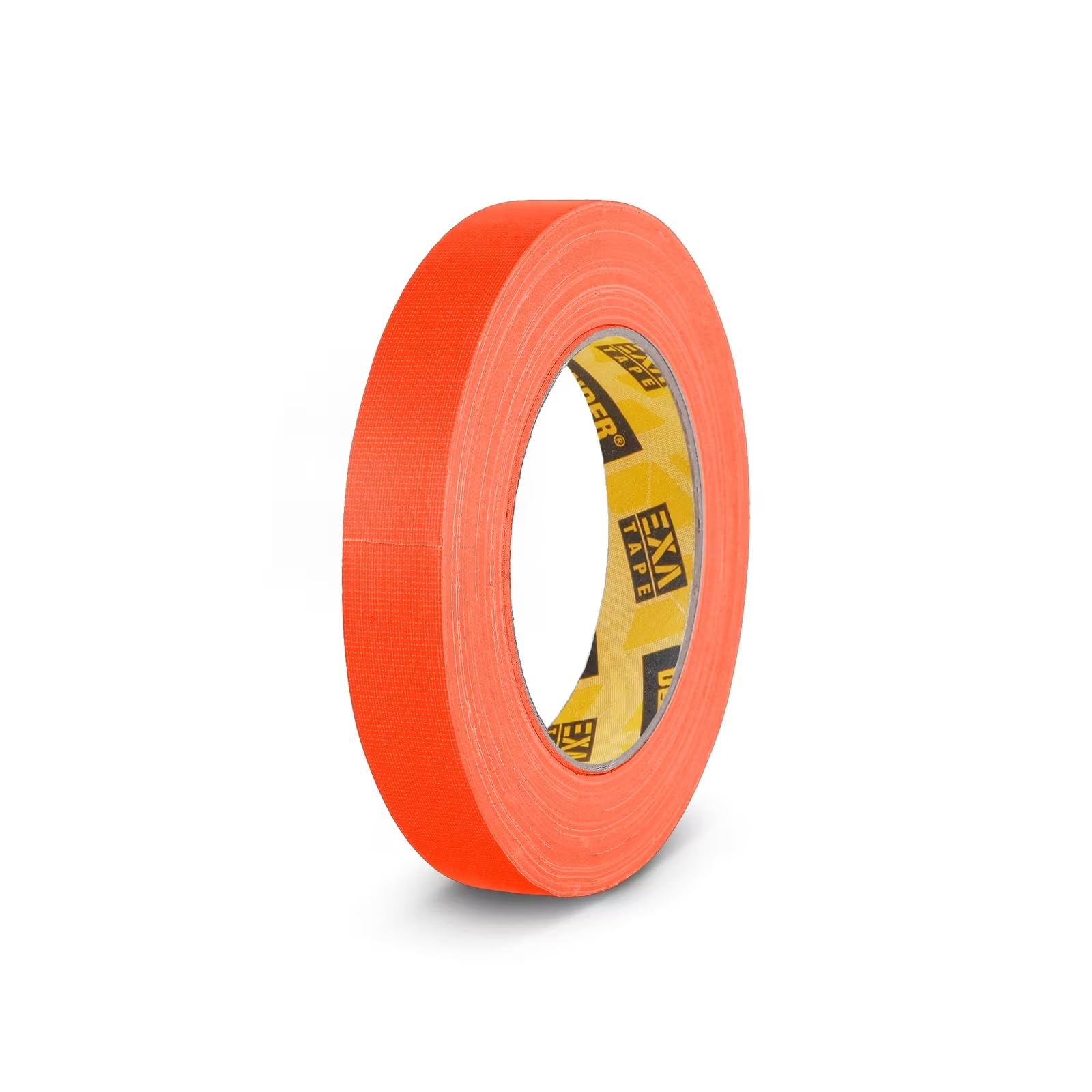DEFENDER EXA-TAPE gaffer tape – fabric adhesive tape for masking, fastening, and marking, high adhesive strength, tearable by hand, neon look, matt, neon orange, 19 mm × 25 m