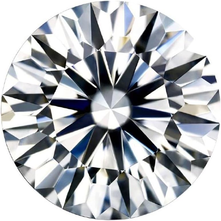 Brilliant 10 Hearts 10 Arrows Loose Simulated Diamond Ideal Round Cut (10mm, 4 Carats)