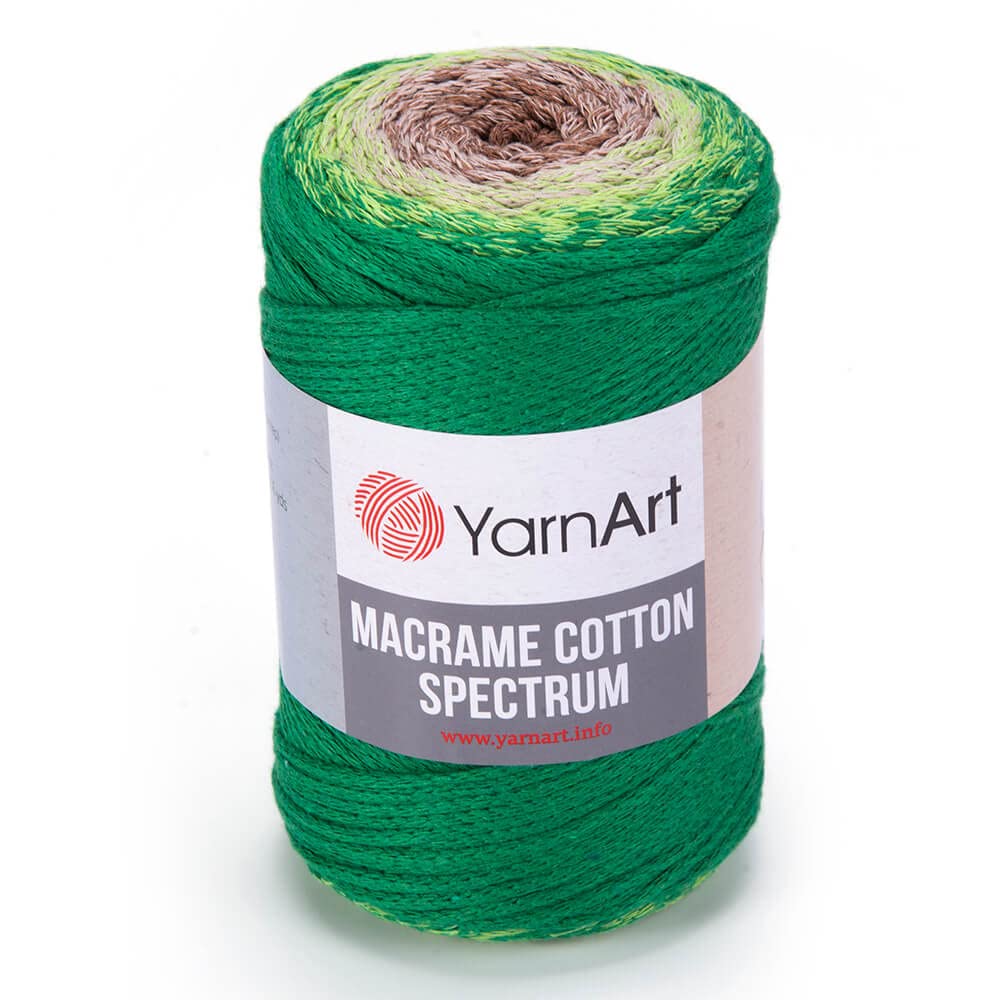 Yarn ArtYarnArt Macrame Cotton Spectrum Cord 8.80 Oz, 246.06 Yds 80% Rope Multicolor Macrame, Colorful Yarn Weight Worsted - Aran(4) (1322)
