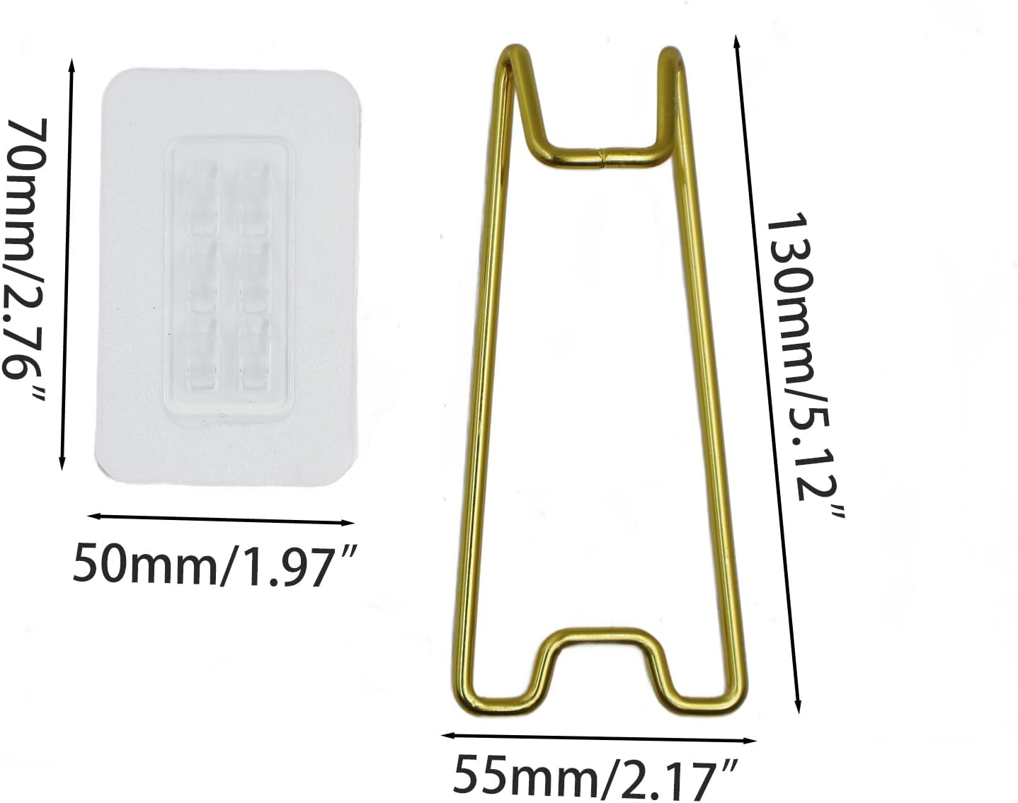 4 Pcs Metal Picture Frame Stand Self Adhesive Table top Photo Holder Stand Easel Back Supports for Photos Picture Frame Paintings Display(Gold,5.12"×2.2")