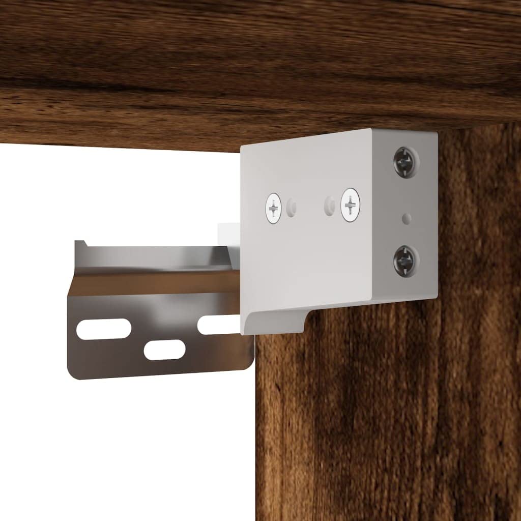 vidaXL Wandschrank, Hängeschrank mit Stauraum, Lagerschrank Wandmontage für Wohnzimmer Schlafzimmer Garage, Aufbewahrungsschrank Schrank, Räuchereiche Holzwerkstoff
