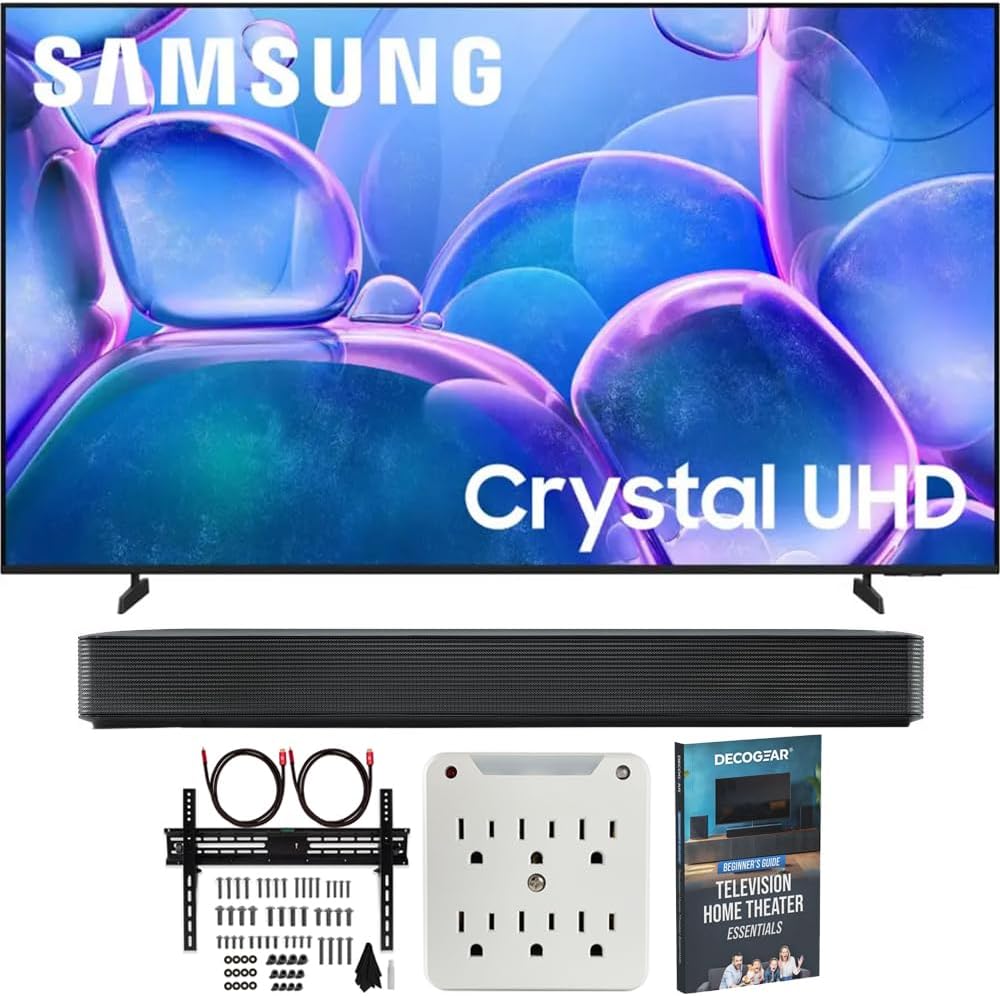 Samsung UN70U7900FFXZA 70 inch U7900 Series UHD 4K Smart Tizen TV 2025 Bundle with LG Bluetooth Soundbar Wireless Speaker, TV Wall Mount, 6-Outlet Surge Adapter and Theater Essentials