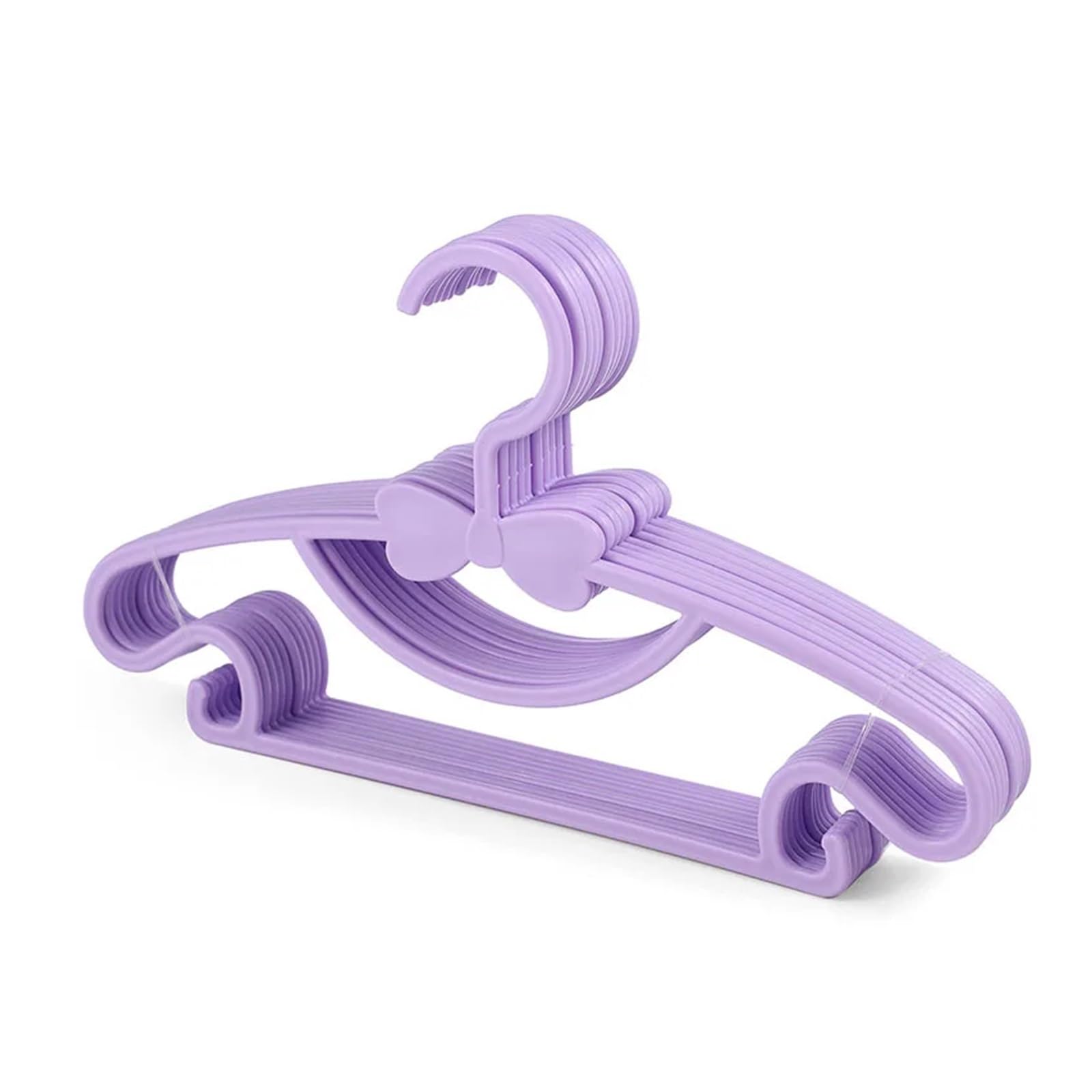 KFGISD, 10pcs Clothes Hanger Racks Portable Plastic Display Hangers Windproof Coats Hanger Clothing Organizer ，Hangers(Purple)