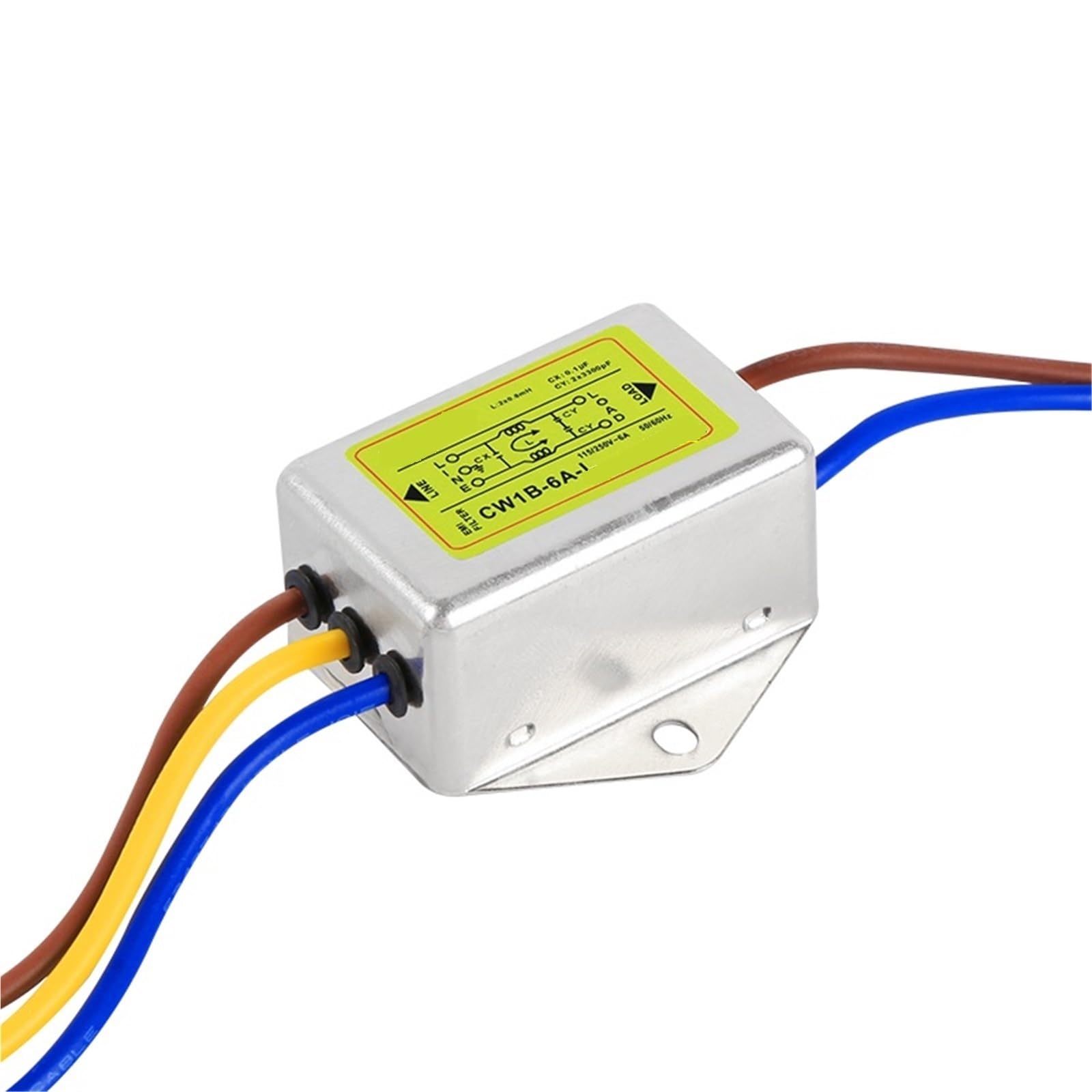 Filtro di alimentazione AC 220V anti-interferenza Purificatore di linea EMI CW1B-L 1A 3A6A10A(CW1B-10A-L)