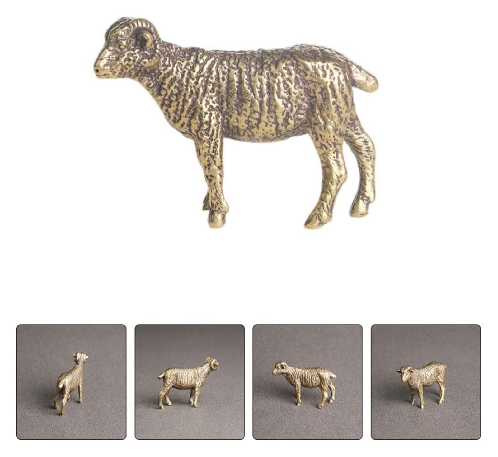 Amazon.co.jp: 銅像 彫刻工芸品 羊の置物 農場の動物のおもちゃ ヤギ