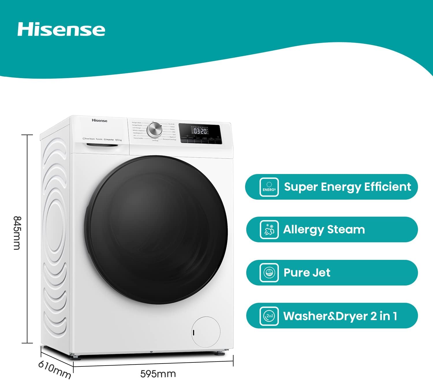 Recensione della Hisense WDQA9014EVJM: Lavasciuga 9 Kg con Vapore e Programmi Rapidi!