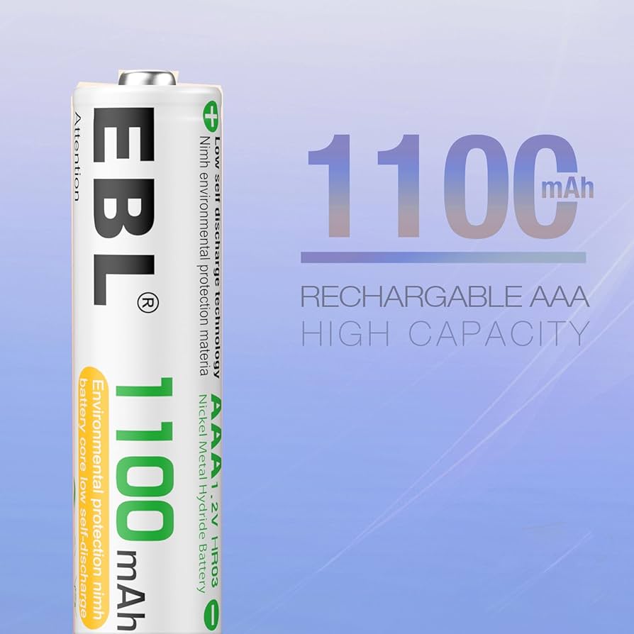 Amazon.com: EBL Rechargeable AAA Batteries, 8 Pack 1100mAh