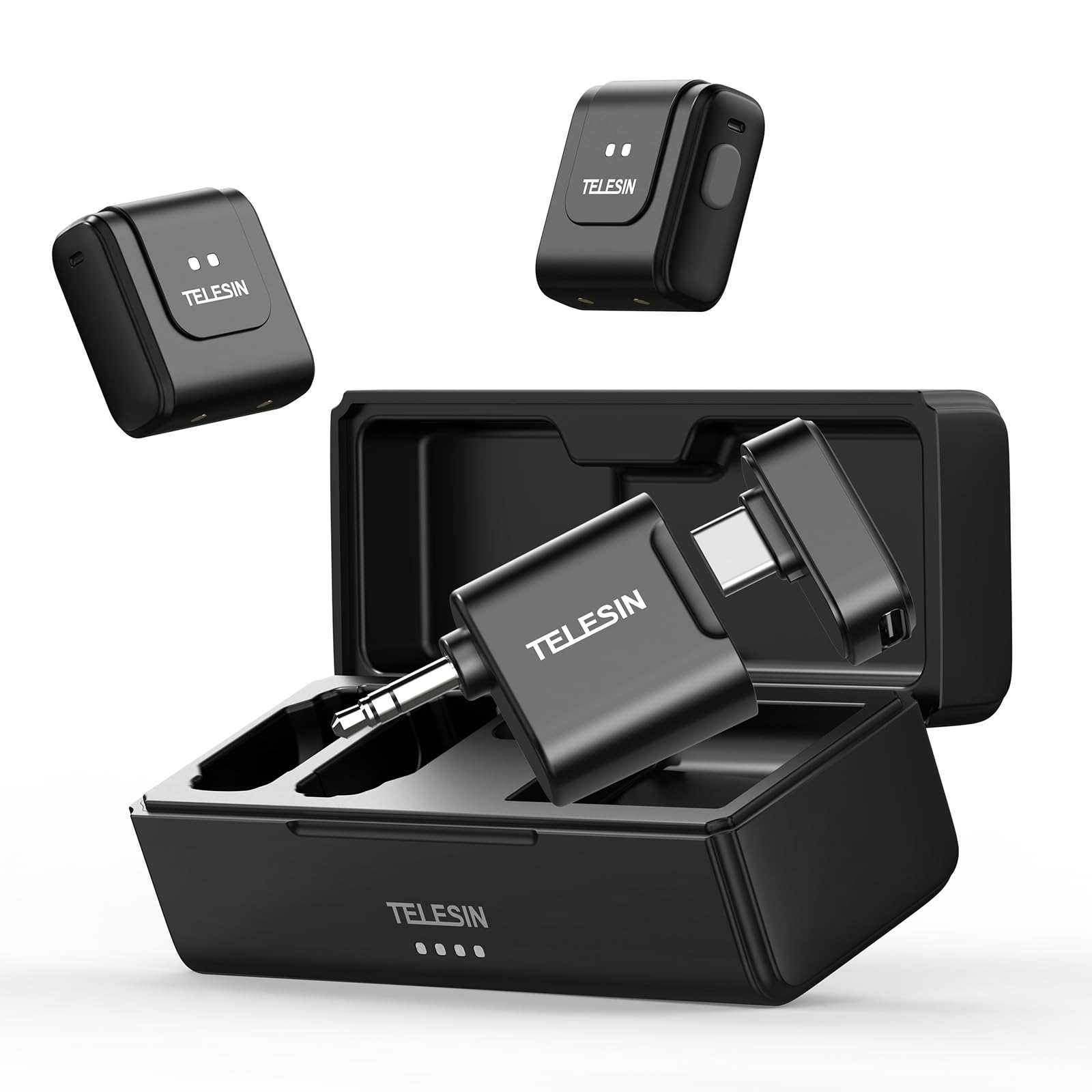 Amazon.com: TELESIN Wireless Lavalier Microphone with Charging