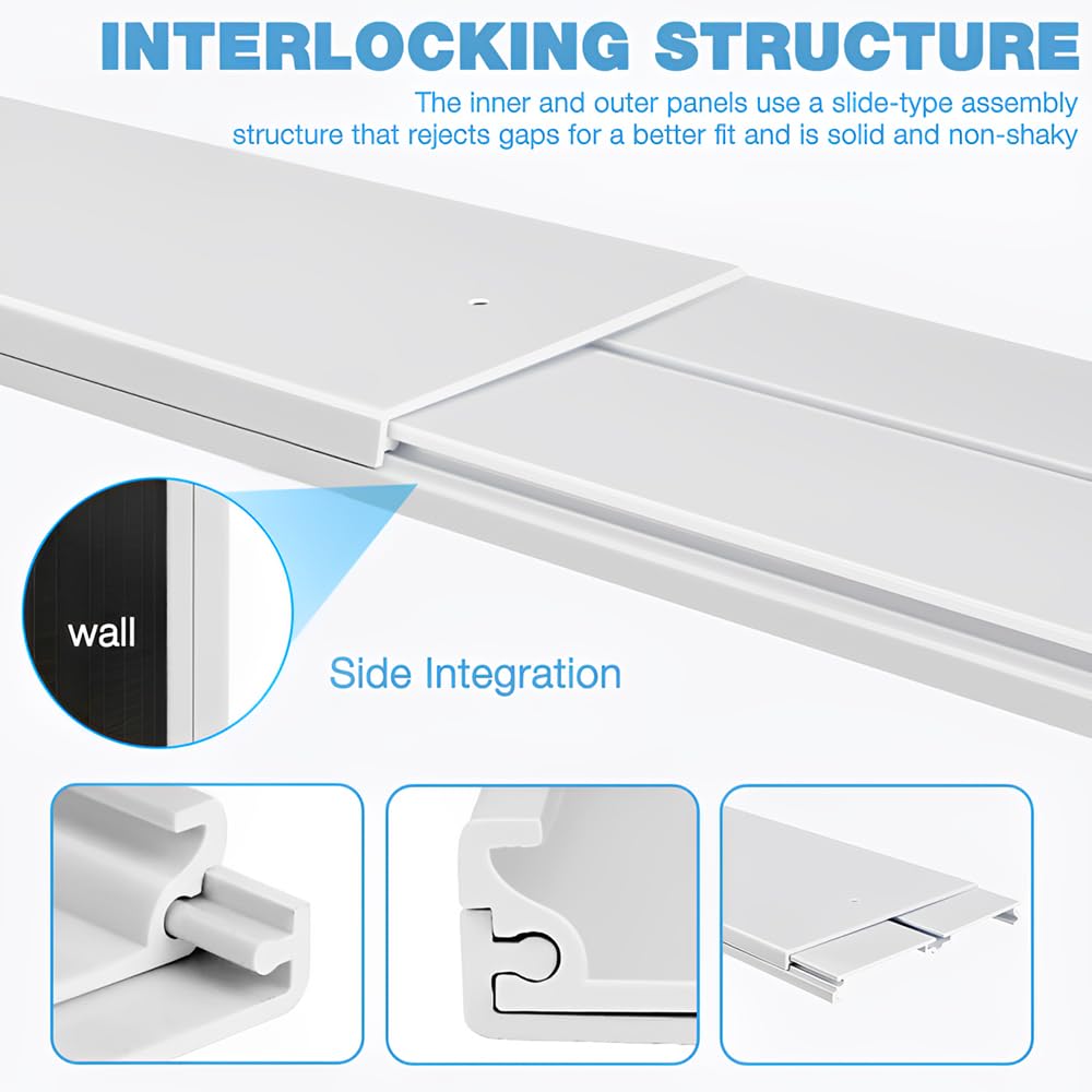 Kit Ventana Aire Acondicionado Portatil, HOVCEH 4 Piezas Kit de Ventilación de Ventanas de Aire Acondicionado 16 x 43-140 cm con Tubo de Desagüe de 13/15 cm, Kit aire Acondicionado Ventana
