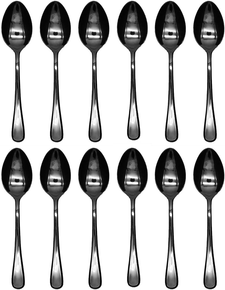 18-0 Flat Line Tea Spoon, 12-Pack, Made in Japan