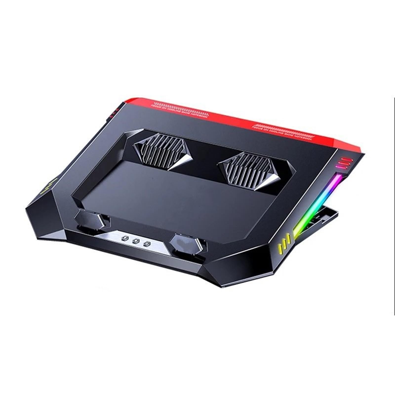 Podkładka chłodząca pod laptopa Chłodzenie Laptopa Do Gier RGB LED Stojak Na Notebooka Mocny Przepływ Powietrza Regulowany Podkładka Chłodząca 2 Porty USB Do Laptopa 12-18 Cali Laptop Cooler(Red)