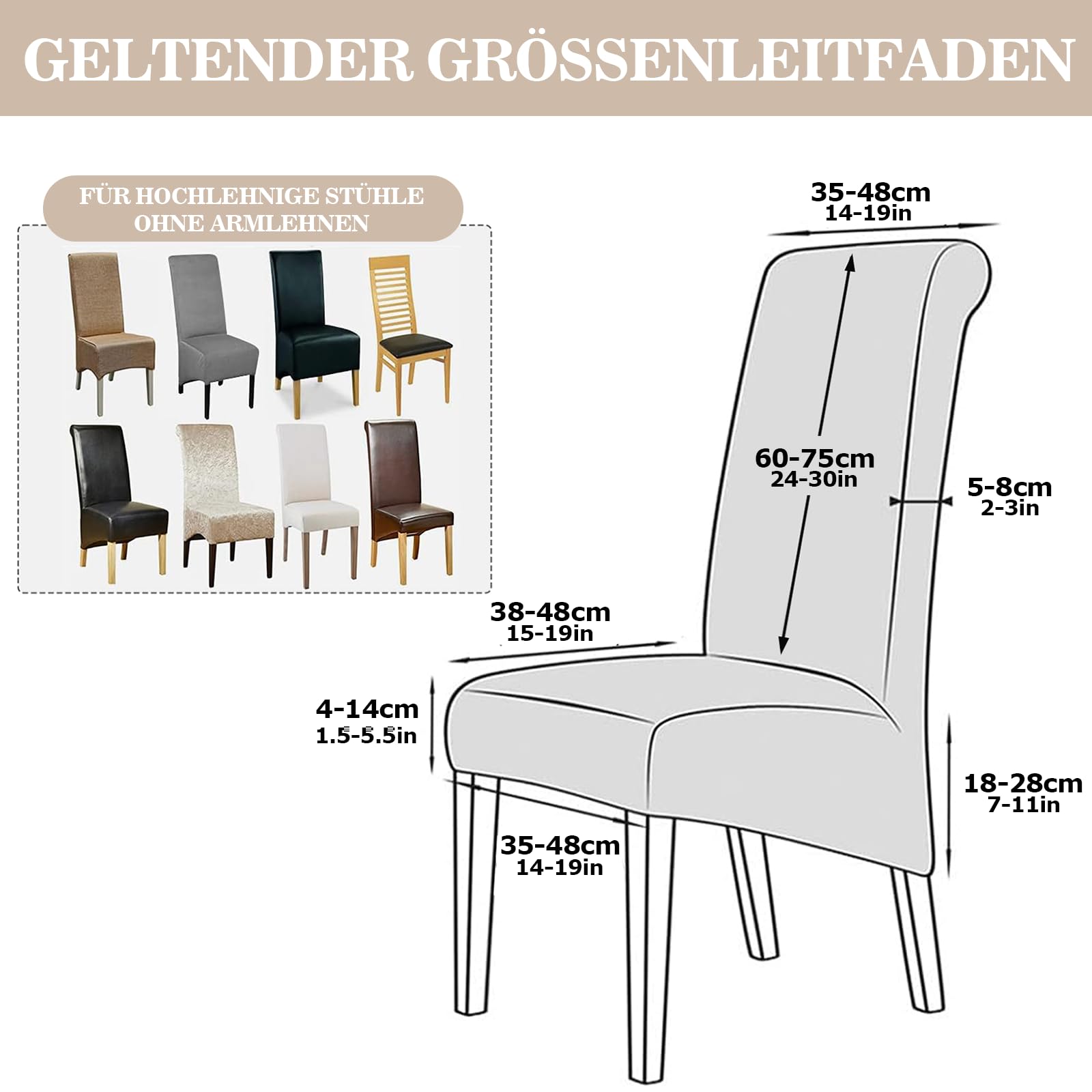 Alishomtll Lot de 6 housses de chaise XL universelles extensibles en velours pour chaises basculantes, grandes chaises de salle à manger - Lavables - Protection pour cuisine, banquet, mariage, fête