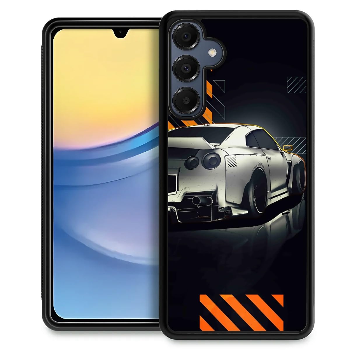 Pinsheng Case Compatible with Samsung Galaxy A16,Super Car Phone Covers for Men/Women,Anti-Skid Soft Silicone Shockproof Protective Case Compatible